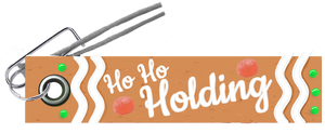 Holiday Ho Ho Holding Parachute Tag