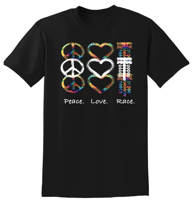Peace. Love. Race. Adult Tee