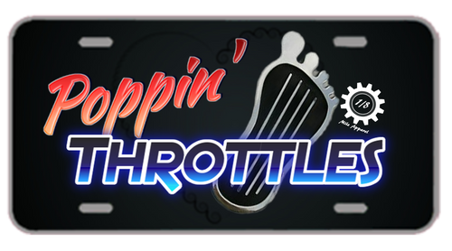 Poppin' Throttles License Plate